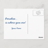 Tropical Paradise Geburtstagskarte Postkarte (Rückseite)