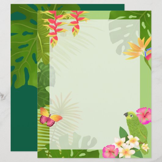 Tropical Paradise Green Blank (Vorne/Hinten)