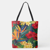 Tropical Paradise Hawaiian Customizable Beach Bag Tasche (Rückseite)