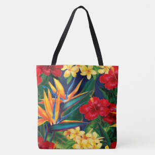 Tropical Paradise Hawaiian Floral Beach Bag Tasche