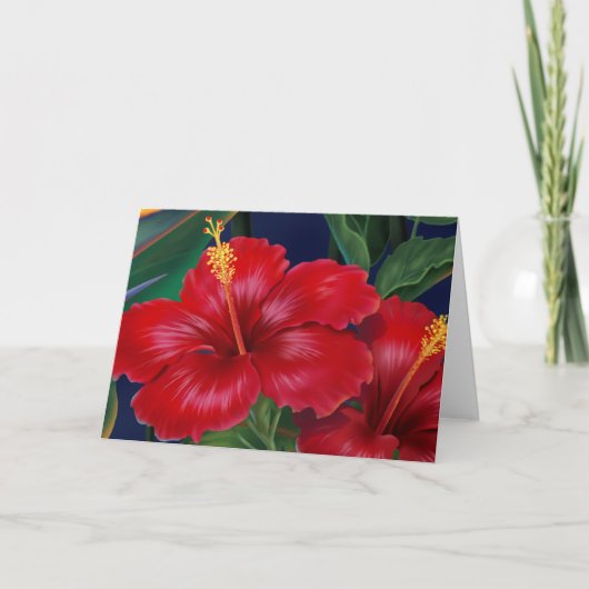Tropical Paradise Hibiskus Cards Karte (Vorderseite)