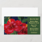 Tropical Paradise Hibiskus Einladung & Foto-Karte (Vorne/Hinten)