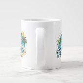 Tropical Paradise Island Logo Art Jumbo-Tasse (Rückseite)