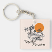 Tropical Paradise Island Schlüsselanhänger (Vorderseite)