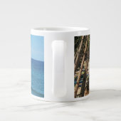 Tropical Paradise Monogram Sea Riesenkaffee Tasse (Rückseite)