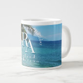 Tropical Paradise Monogram Sea Riesenkaffee Tasse (Vorderseite Rechts)