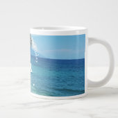 Tropical Paradise Monogram Sea Riesenkaffee Tasse (Rechts)