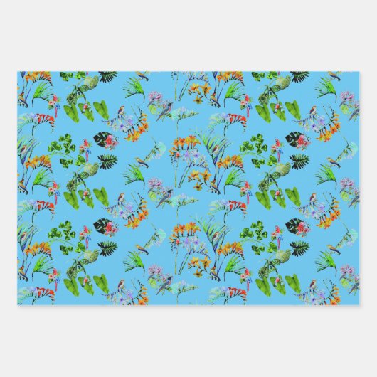 Tropical Paradise Mustertrio Geschenkpapier Set (Vorderseite 2)