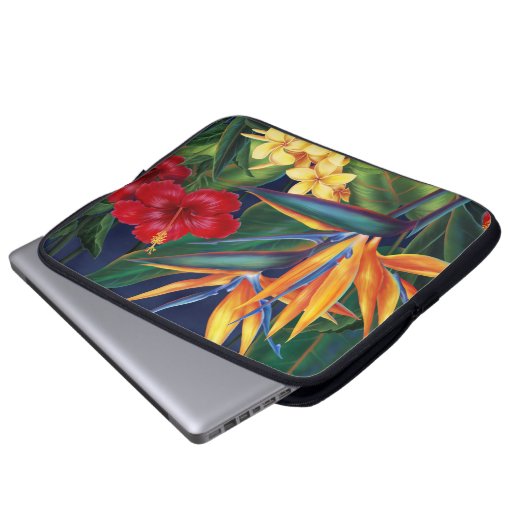 Tropical Paradise Neoprene Wetsuit Laptopschutzhülle (Vorne Knopf)
