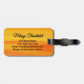 Tropical Paradise Orange Sunset Personalized Gepäckanhänger (Rückseite horizontal)