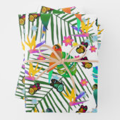 Tropical Paradise Palm Green Blätter Floral Birds (Beispiel)