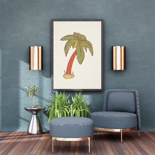 Tropical Paradise Palm Tree Fotodruck