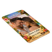 Tropical Paradise Photo Save Date Wedding Magnet (Rechte Seite)