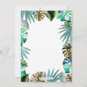 Tropical Paradise Pink Flamingo Geburtstag Einladung (Rückseite)