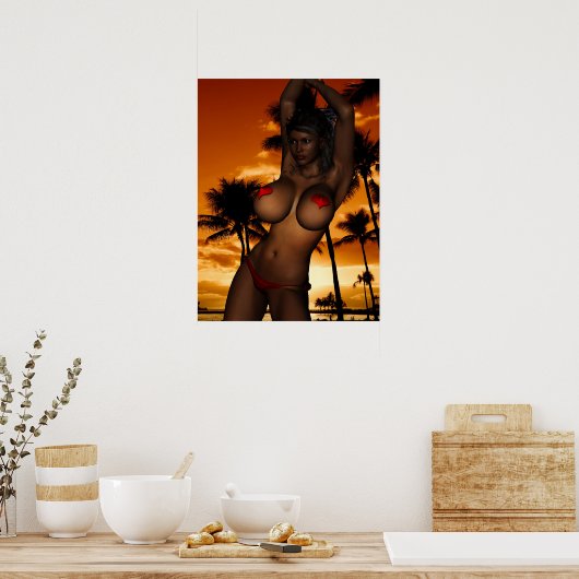 Tropical Paradise Poster (Küche)