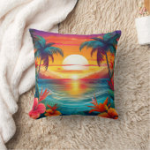 Tropical Paradise Sunset Kissen (Decke)