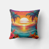 Tropical Paradise Sunset Kissen (Rückseite)