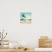 Tropical Paradise Sunset Poster (Küche)