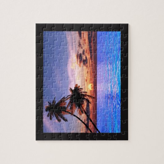 Tropical Paradise Sunset Puzzle (Vertikal)