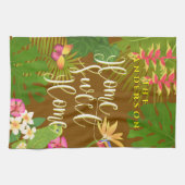 Tropical Paradise Sweet Zuhause Brown Geschirrtuch (Horizontal)