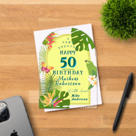 Tropical Paradise Yearly Birthday Card Acryleinladungen