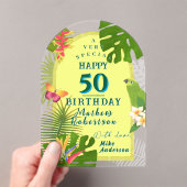 Tropical Paradise Yearly Birthday Card Acryleinladungen (Insitu (Handheld))