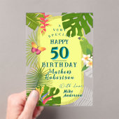 Tropical Paradise Yearly Birthday Card Acryleinladungen (Insitu (Handheld))