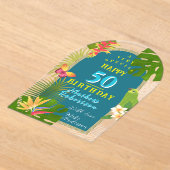 Tropical Paradise Yearly Birthday Card Acryleinladungen (Ablage )