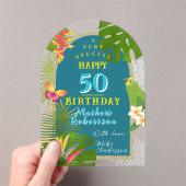 Tropical Paradise Yearly Birthday Card Acryleinladungen (Insitu (Handheld))