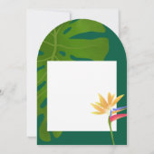 Tropical Paradise Yearly Green Birthday Card Einladung (Rückseite)