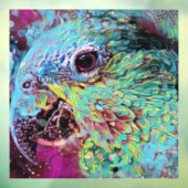 Tropical Parrot Abstract Design Fensteraufkleber (Blatt 3)