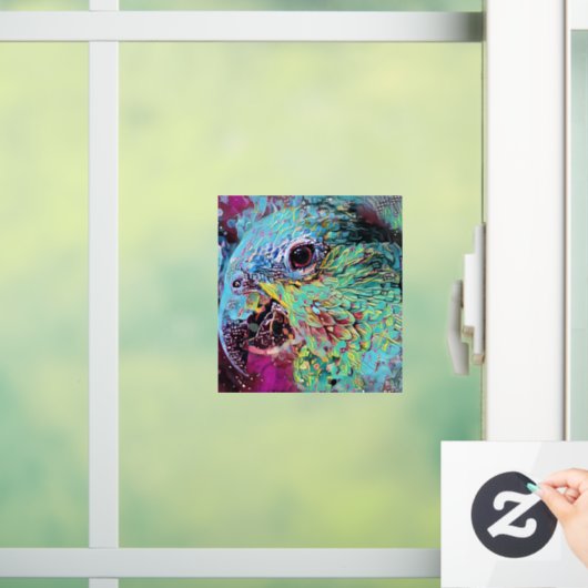 Tropical Parrot Abstract Design Fensteraufkleber (Zuhause)