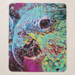Tropical Parrot Abstract Design Sherpadecke