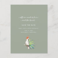 Tropical Parrot Beach Hochzeit Save the Date