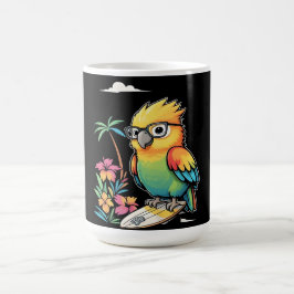 Tropical Parrot Chill Vibes – Sunset Beach Kaffeetasse