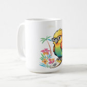 Tropical Parrot Chill Vibes – Sunset Beach  Kaffeetasse (Vorderseite Links)