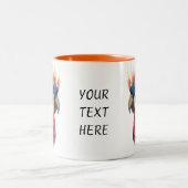 Tropical Parrot Mug – Colourful Bird with Custom T Zweifarbige Tasse (Mittel)