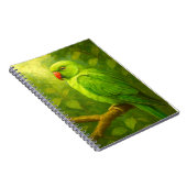 tropical Parrot Notebook - Green Bird Journal Notizblock (Rechte Seite)