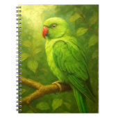 tropical Parrot Notebook - Green Bird Journal Notizblock (Vorderseite)