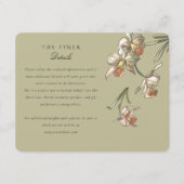Tropical Parrot Pair Wedding Information Card Begleitkarte (Vorderseite)