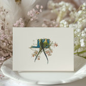 Tropical Parrot Pair Wedding Information Card Begleitkarte