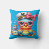 "Tropical Parrot Princess" Kissen (Rückseite)