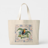 Tropical Parrot Theme Jumbo Stoffbeutel (Rückseite)