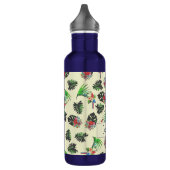 Tropical Parrots and Floral Pattern Personalised Edelstahlflasche (Links)