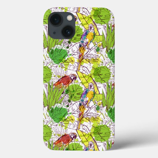 Tropical Parrots Case-Mate iPhone Hülle (Rückseite)