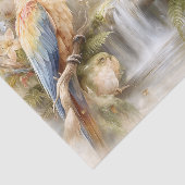 Tropical Parrots Waterfall Decoupage Seidenpapier (Ausschnitt)
