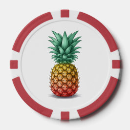 Tropical party with pineapple pokerchips