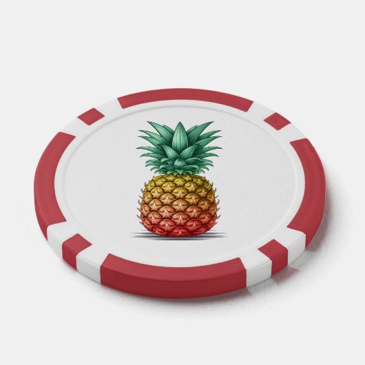 Tropical party with pineapple pokerchips (Einzeln)