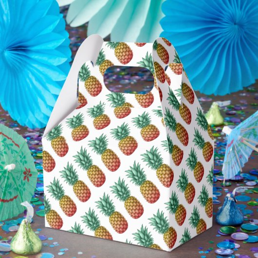 Tropical party with retro pineapple geschenkschachtel (Party)