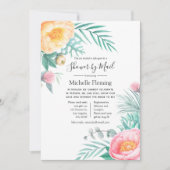 Tropical Pastel Floral Baby Show by Mail Einladung (Vorderseite)